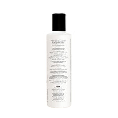 SEEN fragrance-free label close-up: sulfate- and fragrance-free for sensitive skin.