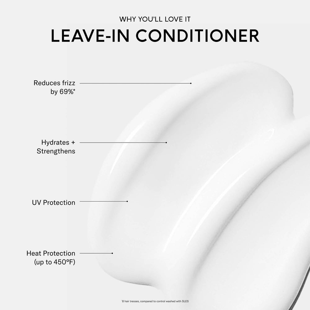 SEEN Leave-In Conditioner close-up of detangled, smooth hair after use.