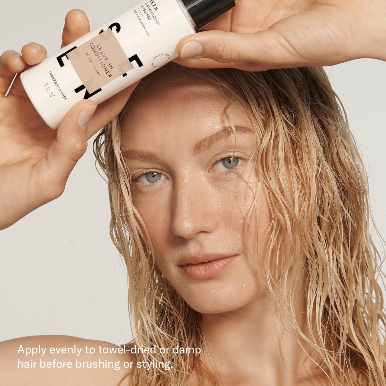 SEEN hemisqualane ingredient close-up emphasizing frizz reduction and color protection.