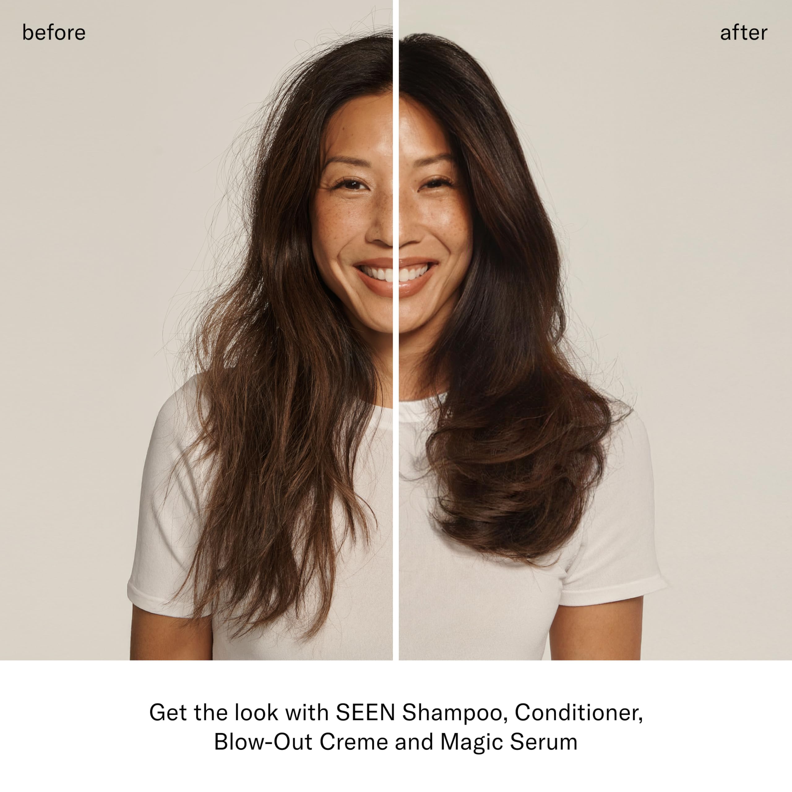 SEEN Shampoo on color-treated hair, highlighting color-safe protection