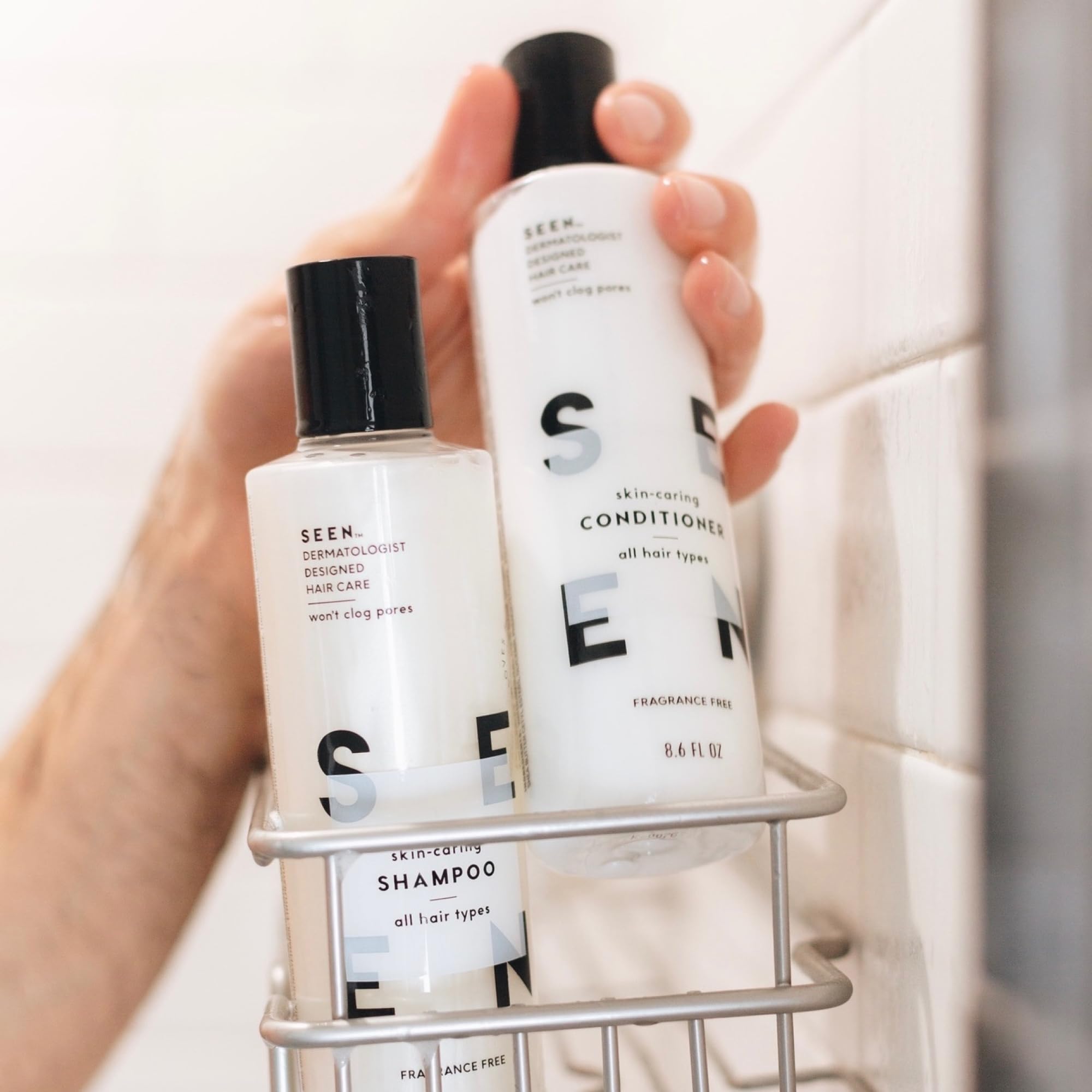 SEEN sustainable-formulation bottle: vegan, cruelty-free with fragrance-free promise.