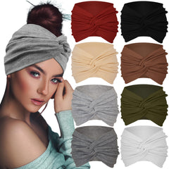 Sefiinh extra wide headbands front view showing comfortable stretch for daily wear