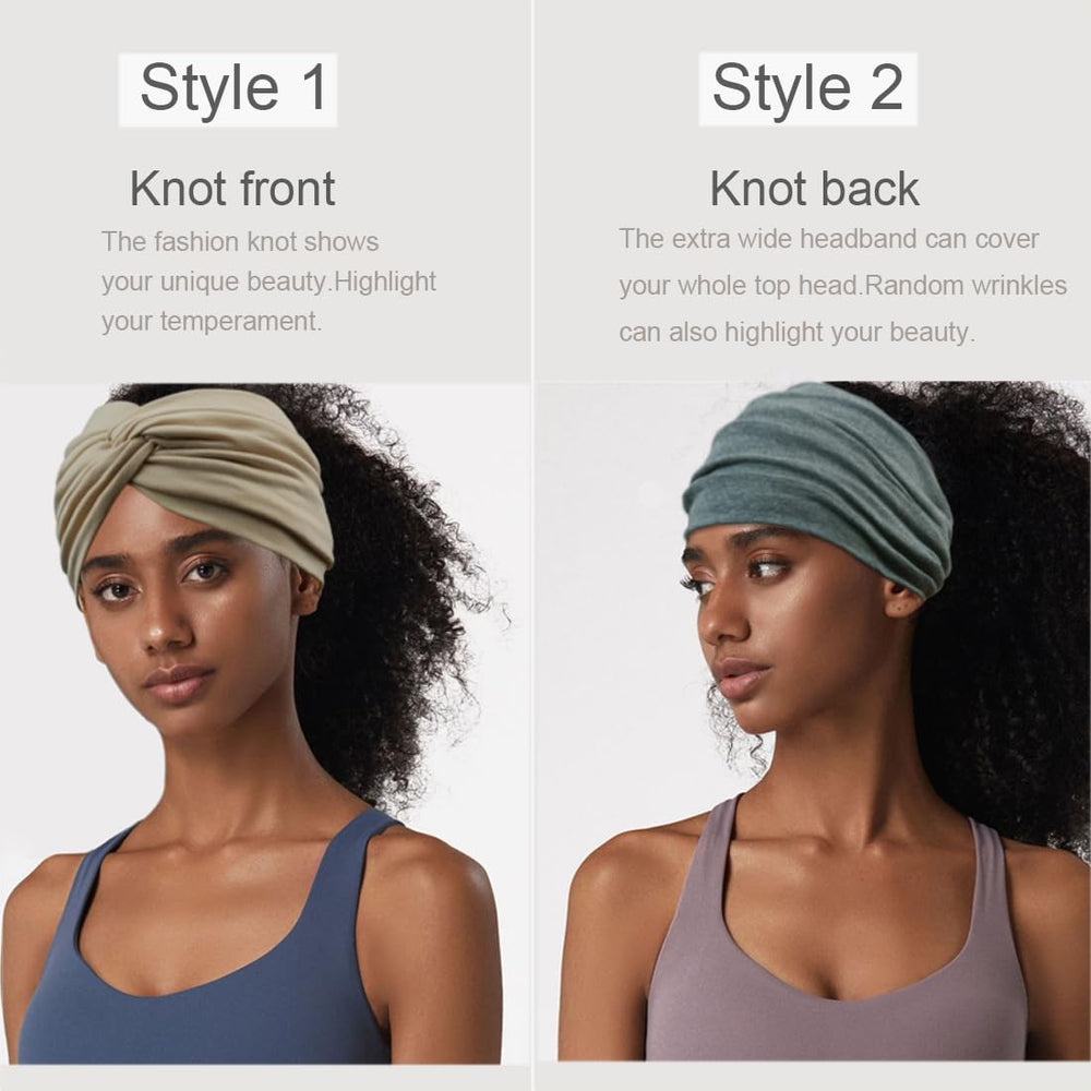 Sefiinh extra wide headbands knot-top look for chic casual to dressy wear