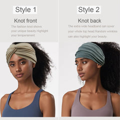 Sefiinh extra wide headbands knot-top look for chic casual to dressy wear
