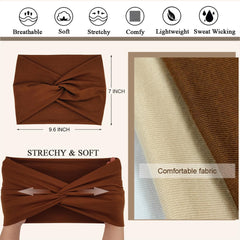 Sefiinh extra wide headbands twist style demonstrating versatile styling options