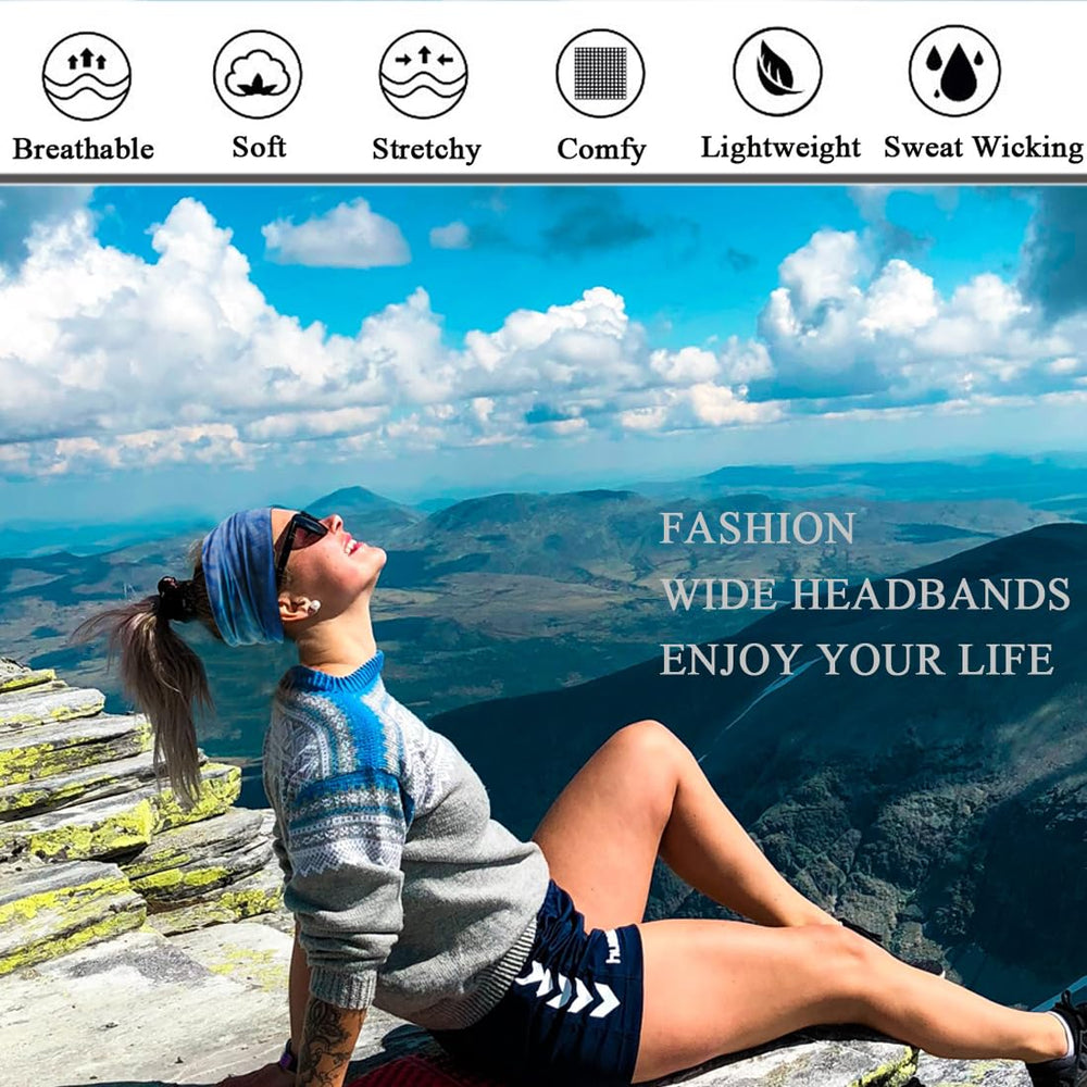 Sefiinh tie-dye headbands: breathable fabric for workouts and casual wear.