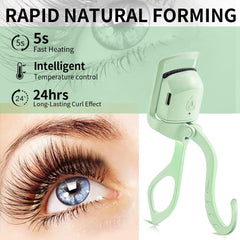 Segminismart heated eyelash curler provides long-lasting curl through the day.