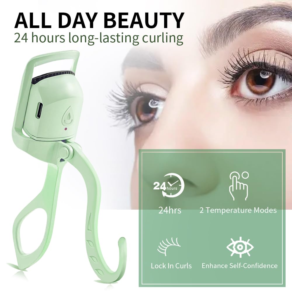 Segminismart lash curler silicone-tip promotes safe curling with minimal tugging.