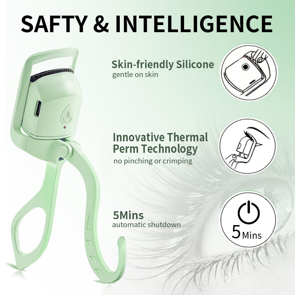 Segminismart lash curler USB rechargeable design eliminates frequent battery changes.