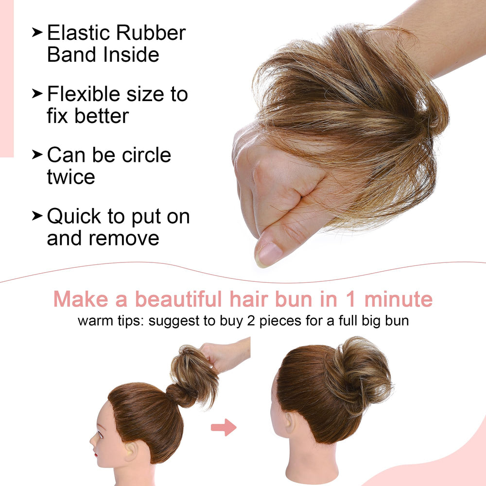 SEGO hair extensions bun secure band shows easy wear for all days