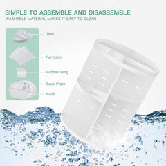 seinlife foldable cosmetic storage box, compact when not in use.