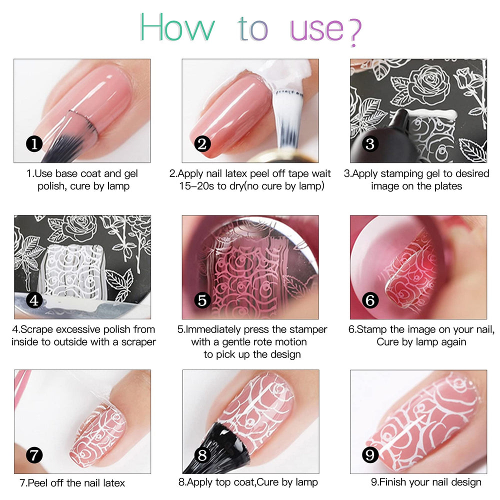 SEISSO stamping nail gels bottle labels aid easy color selection.