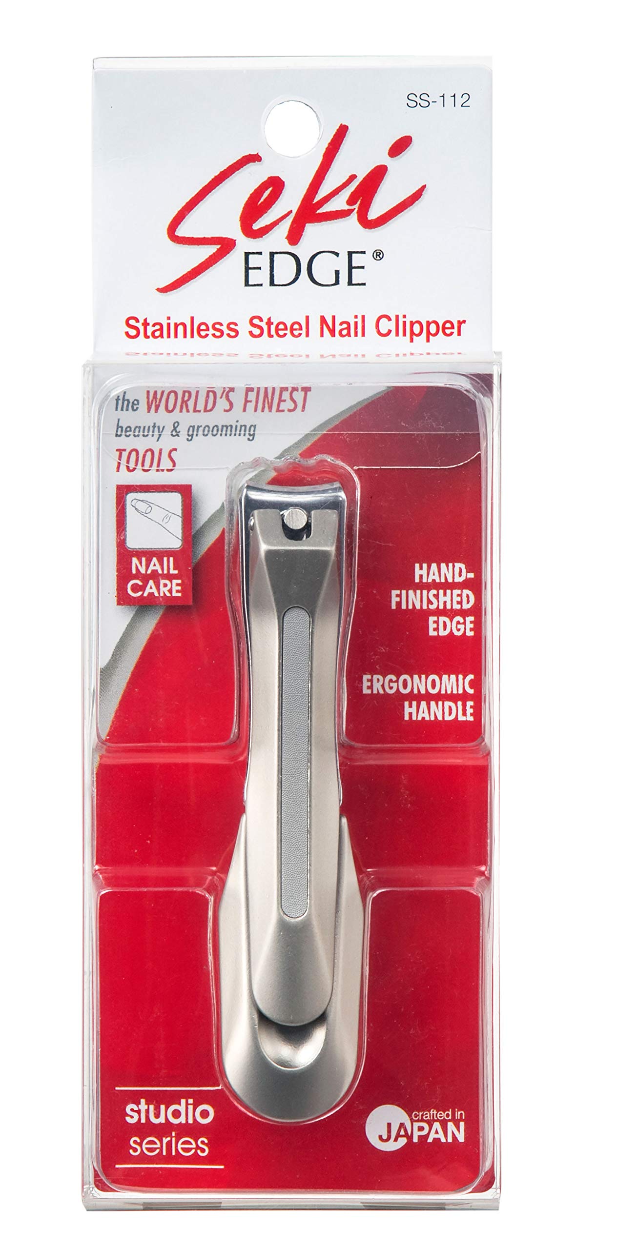 Seki Edge SS-112 integrated-file on top lever for smooth nail finishing