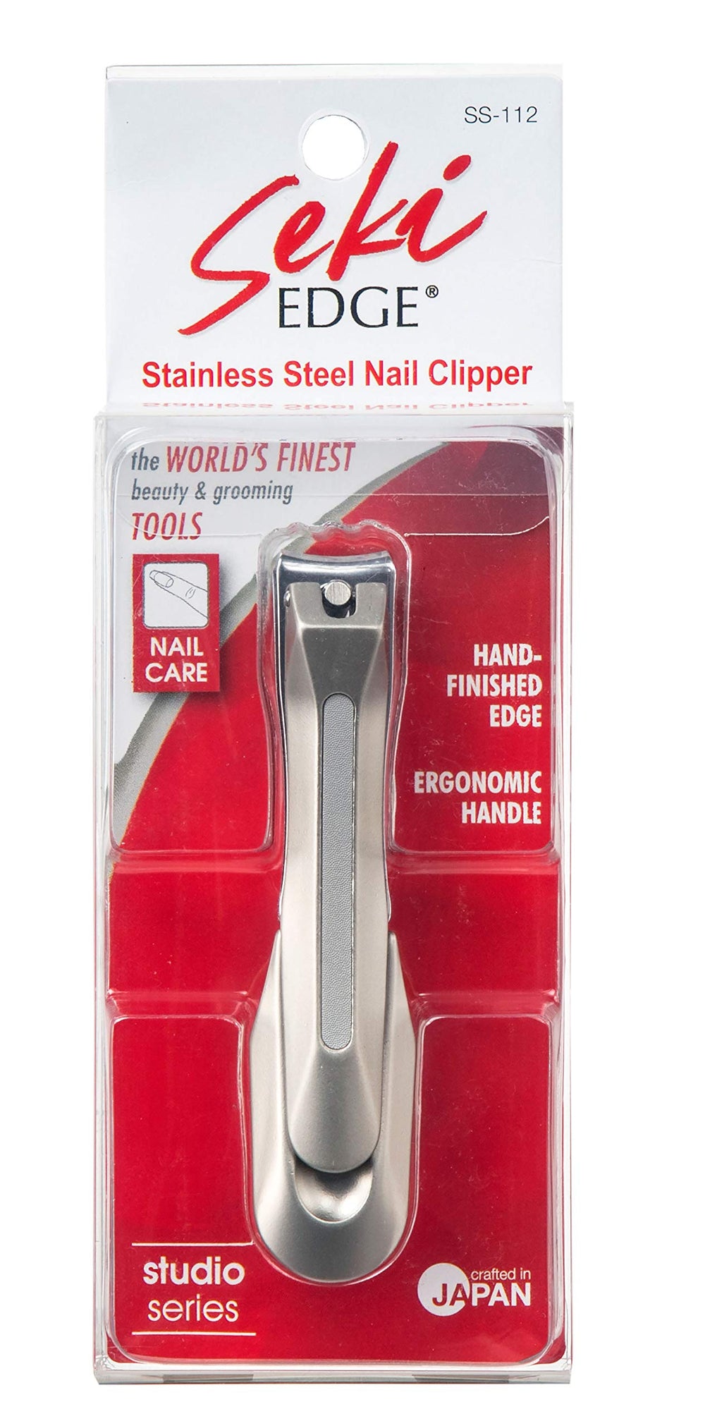 Seki Edge SS-112 integrated-file on top lever for smooth nail finishing