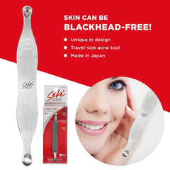 Seki Edge Blackhead Remover SS-801 two-hole sizes image demonstrating size versatility for different blackheads.
