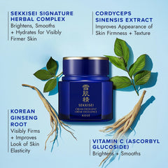 SEKKISEI Cream Excellent on skin being spread demonstrates lightweight feel and glow.