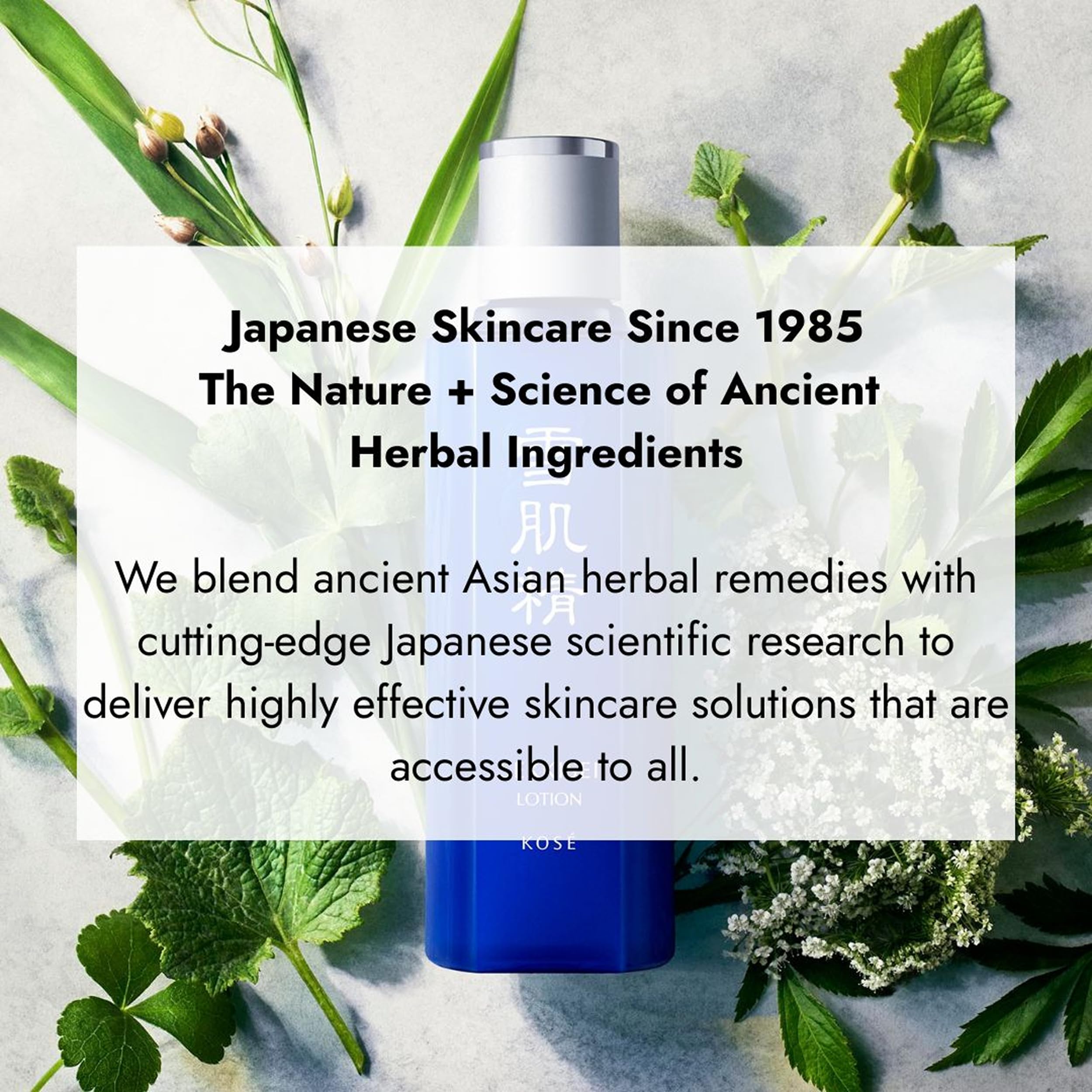 SEKKISEI Cream Excellent natural ingredients banner highlights safe daily use for sensitive skin.