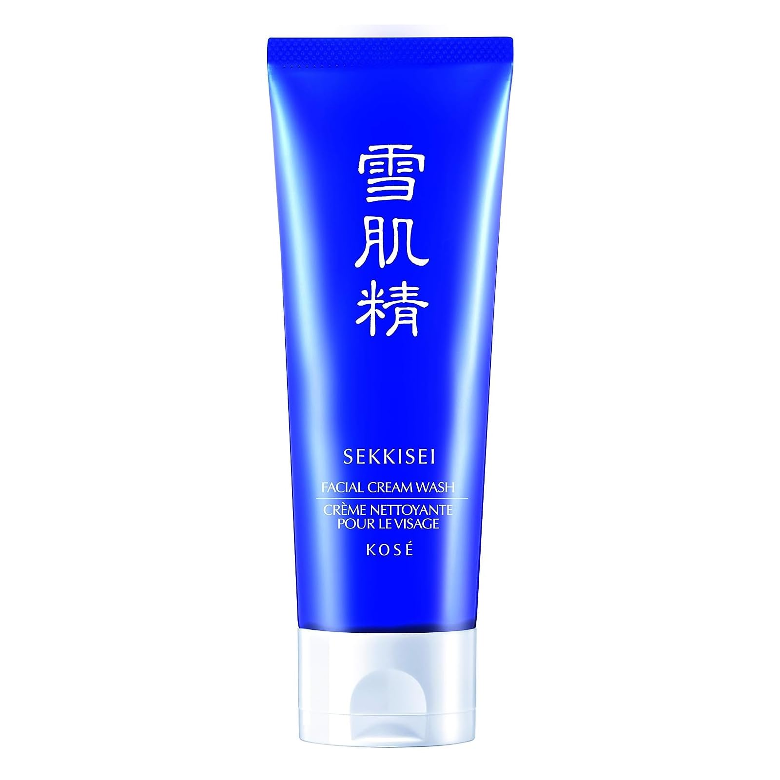 SEKKISEI Facial Cream Wash pours a silky foam for gentle cleansing.