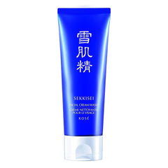 SEKKISEI Facial Cream Wash pours a silky foam for gentle cleansing.