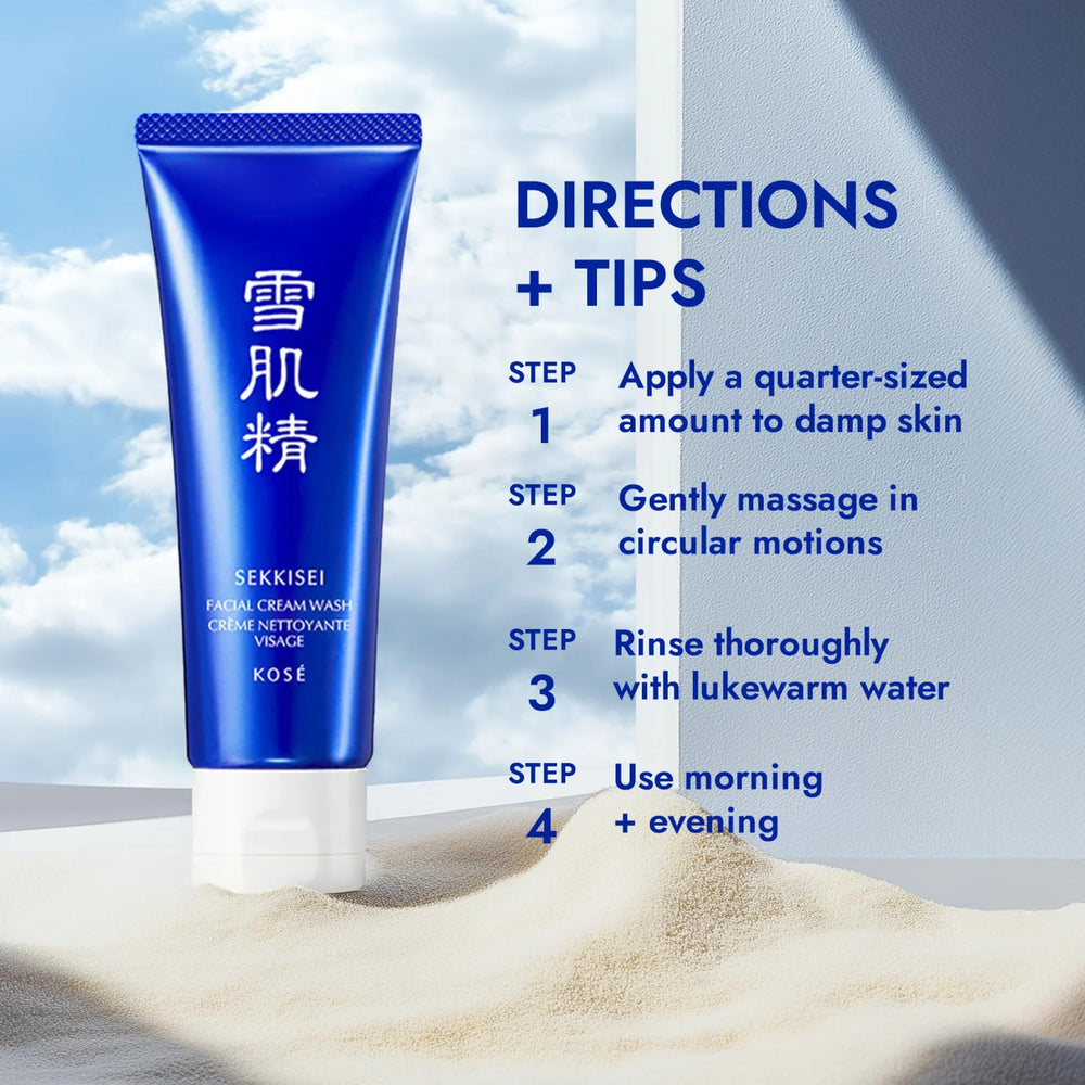SEKKISEI Fermented Coix Seed Extract highlights moisturizing, soothing care.