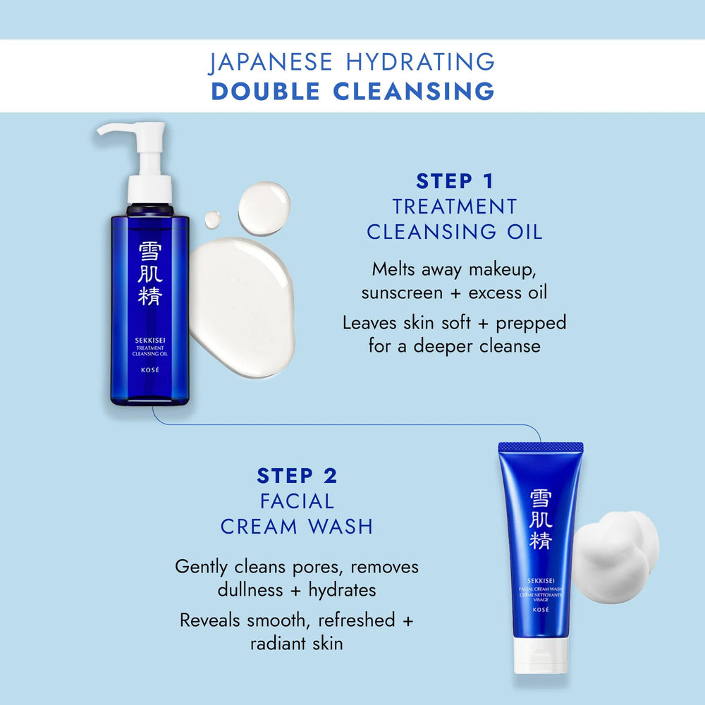 After use, SEKKISEI reveals a hydrated, radiant-looking complexion.