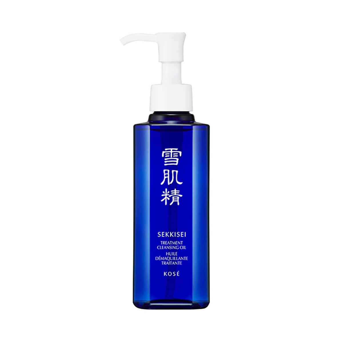 SEKKISEI Treatment Cleansing Oil bottle prepared for cleansing to remove makeup and impurities.