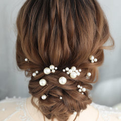 SELFCLOUD pearl hair pin braided style for secure detail