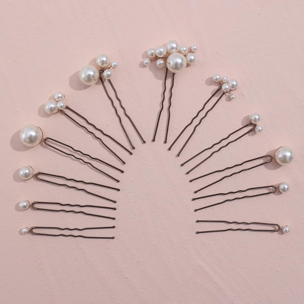 SELFCLOUD bridal pearl hair pin updo showcasing timeless wedding look