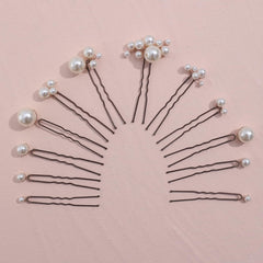 SELFCLOUD bridal pearl hair pin updo showcasing timeless wedding look