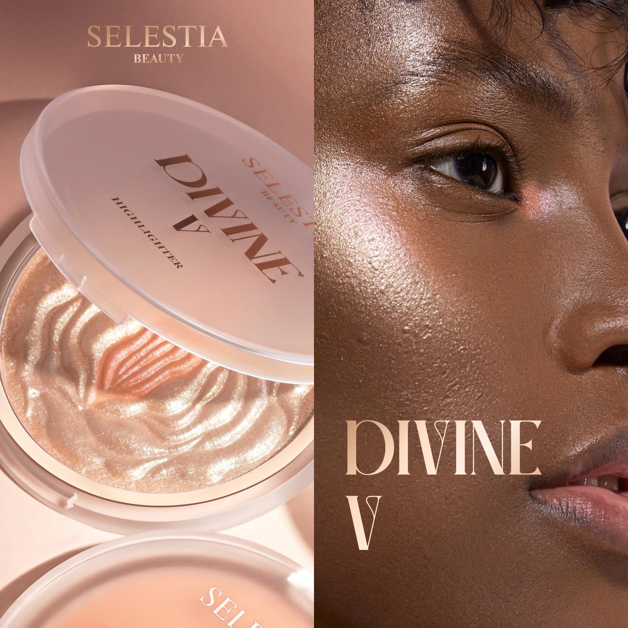 SELESTIA BEAUTY Divine V collarbone glow creates a luminous décolletage effect.