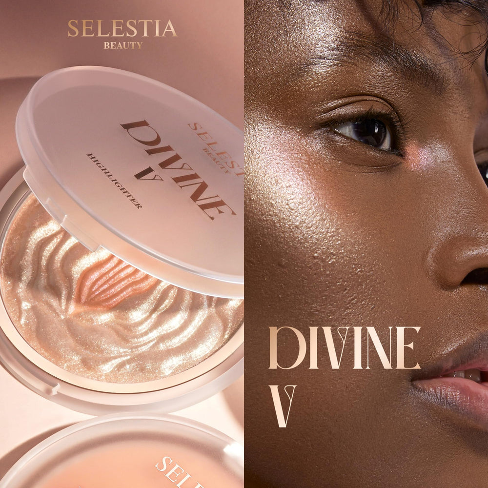 SELESTIA BEAUTY Divine V collarbone glow creates a luminous décolletage effect.