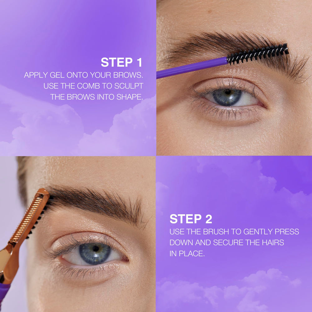 SELESTIA BEAUTY Laminatrix comb helps separate hairs for clean, defined brows.