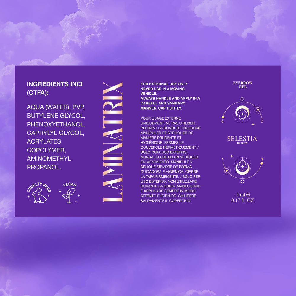 SELESTIA BEAUTY Laminatrix long-lasting hold supports all-day brow perfection.