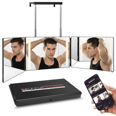 Self-Cut System 3 Way Mirror LED closeup highlighting bright lighting for precise self-haircuts.