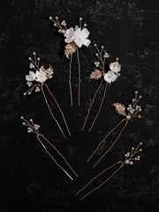 SELFCLOUD handmade bridal pins highlight romantic pattern matching wedding dress and outfits