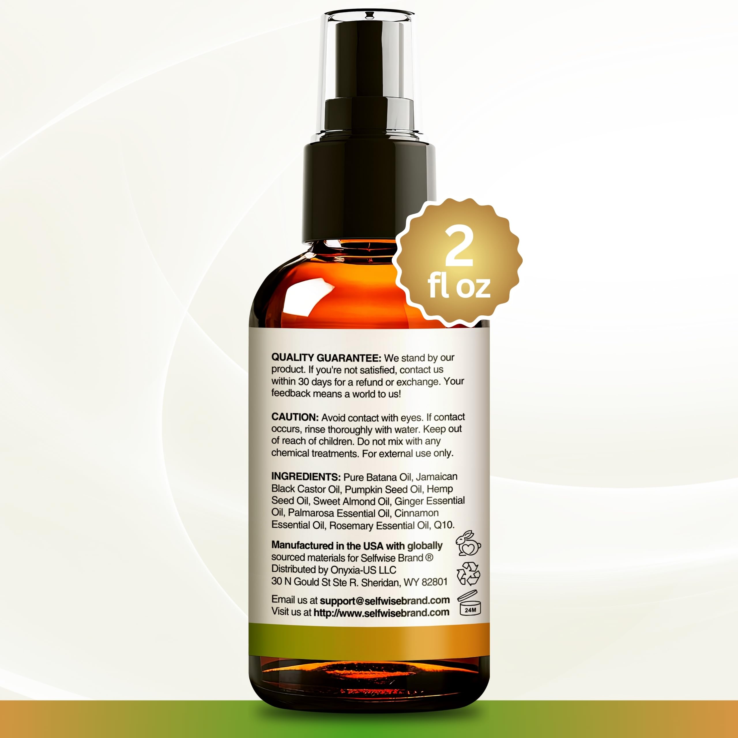 SELFWISE Batana Oil closeup texture reveals rich, nutrient-dense serum for daily use.