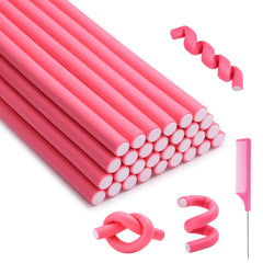 Selizo 30-piece no-heat curlers packaging for easy styling