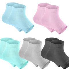 Selizo open-toe black gel heel sock moisturizes dry heels.