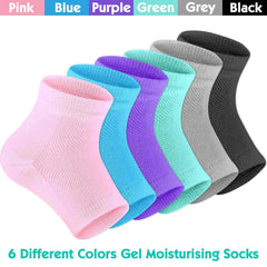 Selizo gel-inside heel socks displayed for soothing moisture and repeat use.