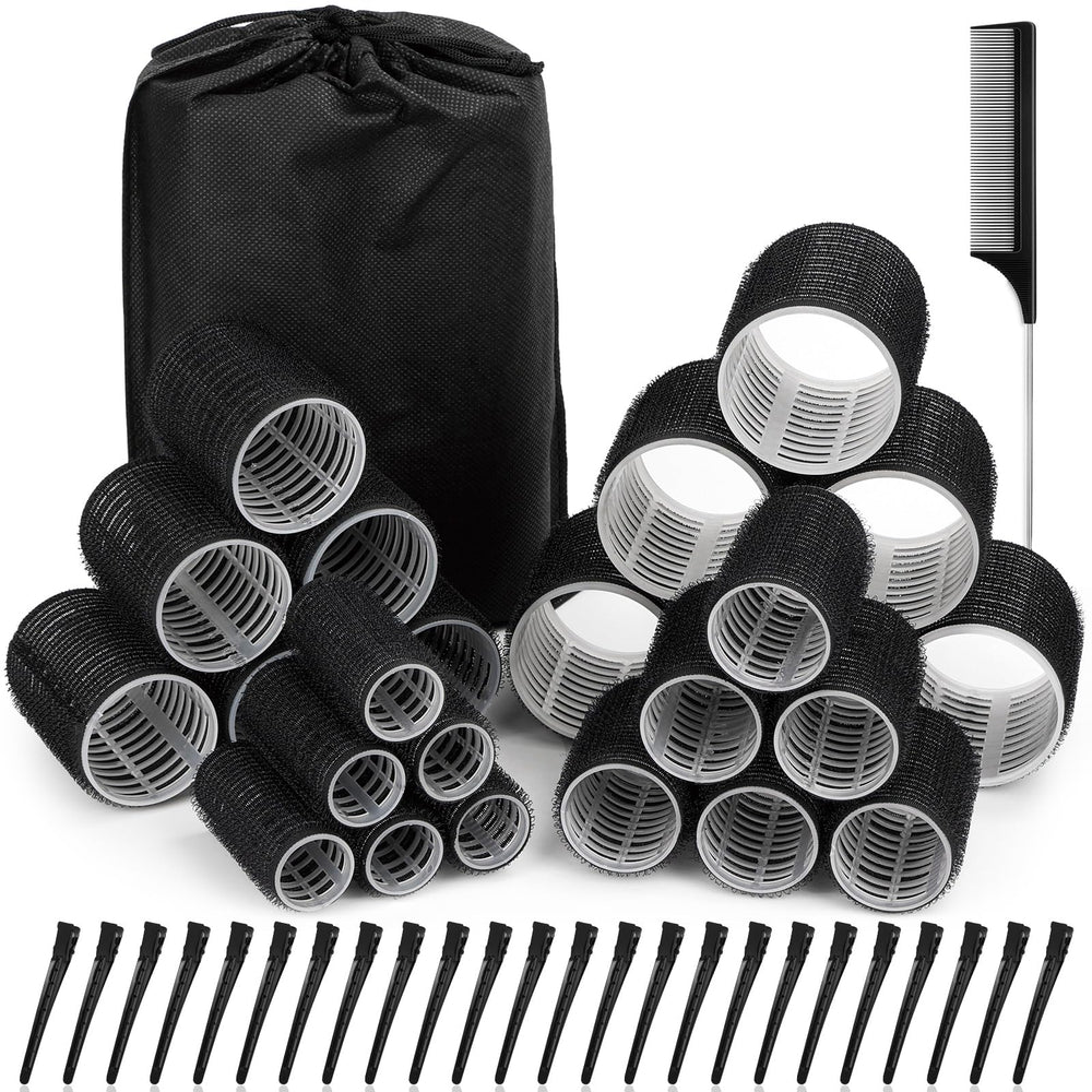 Selizo hair rollers four sizes jumbo to small for customizable curls and waves