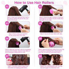 Selizo long-hair styling with jumbo rollers demonstrates lift and volume.
