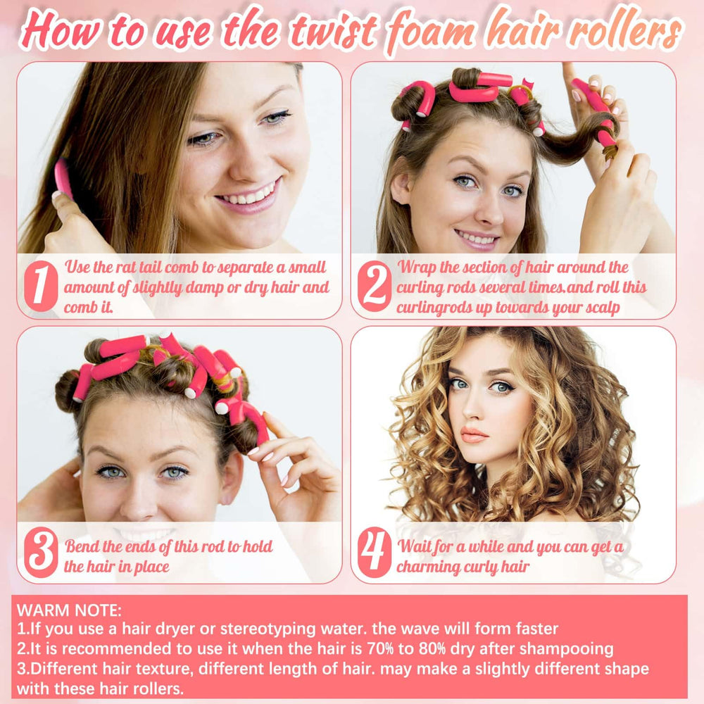 Selizo sleeping with curlers for overnight styling