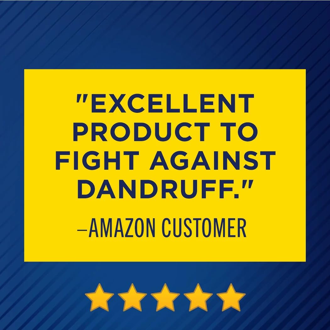 Selsun Blue label graphic highlights anti-dandruff action and zinc.