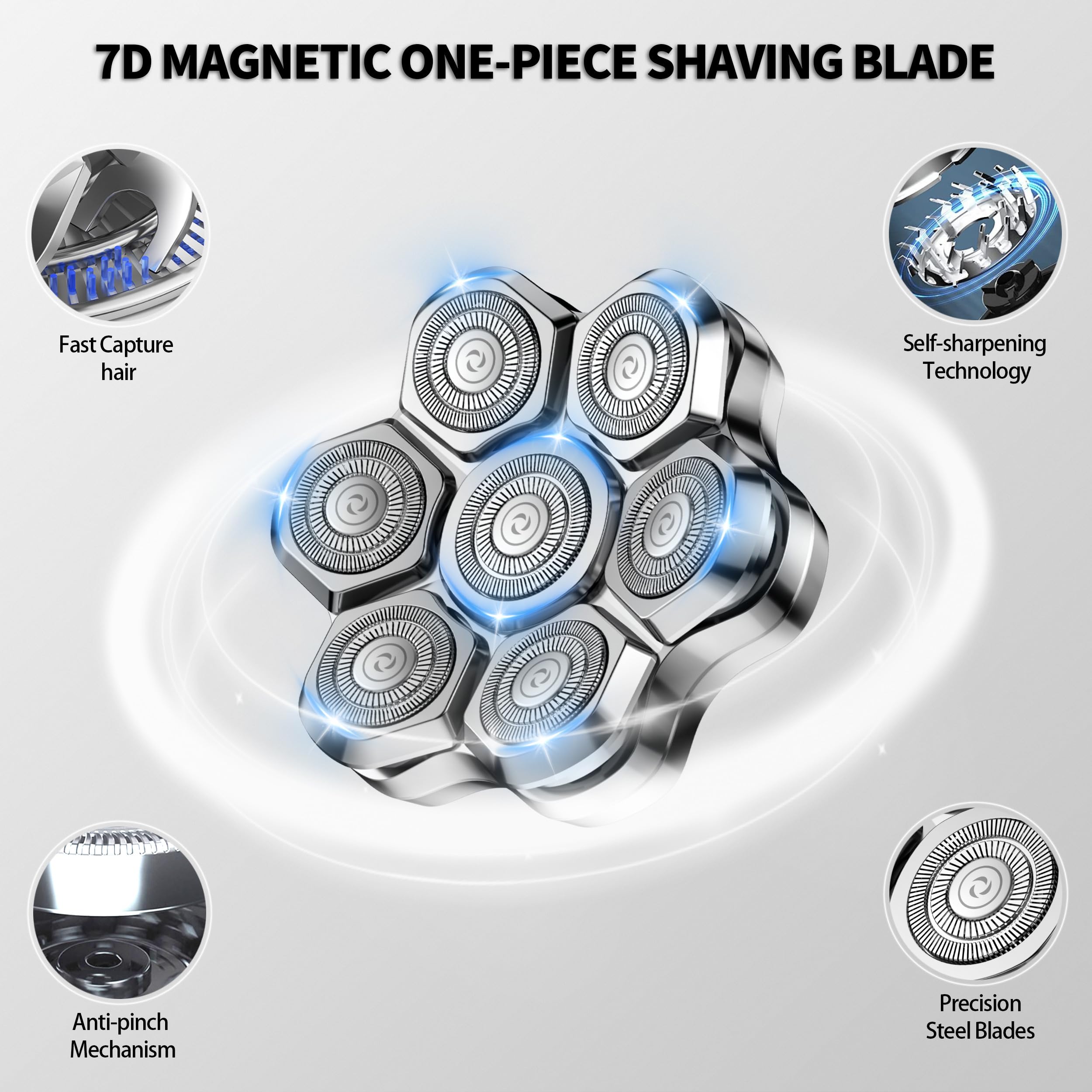 Seminhoof bald-men design delivers a comfortable, precise shave.