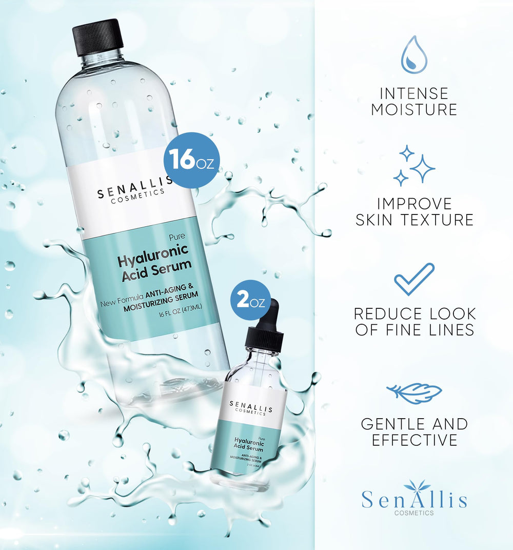 SenAllis Cosmetics Hyaluronic Serum dropper close-up for precise application.