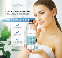 SenAllis Hyaluronic Serum packaging demonstrates durable plastic for safe transit.