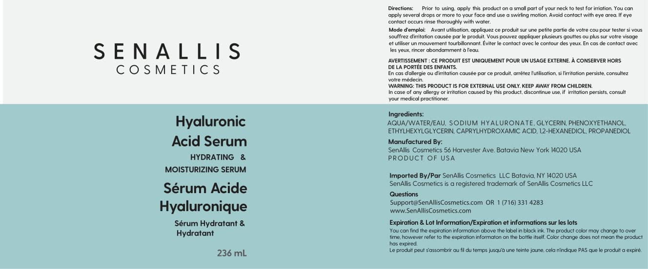 SenAllis Hyaluronic Serum usage closeup suggests easy daily layering with moisturizers.