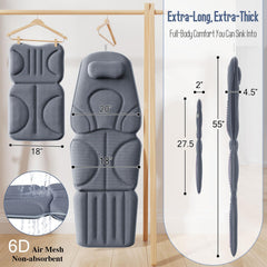 SENBOWE 6D Air Mesh bath pillow texture enhances breathability and quick-dry comfort.