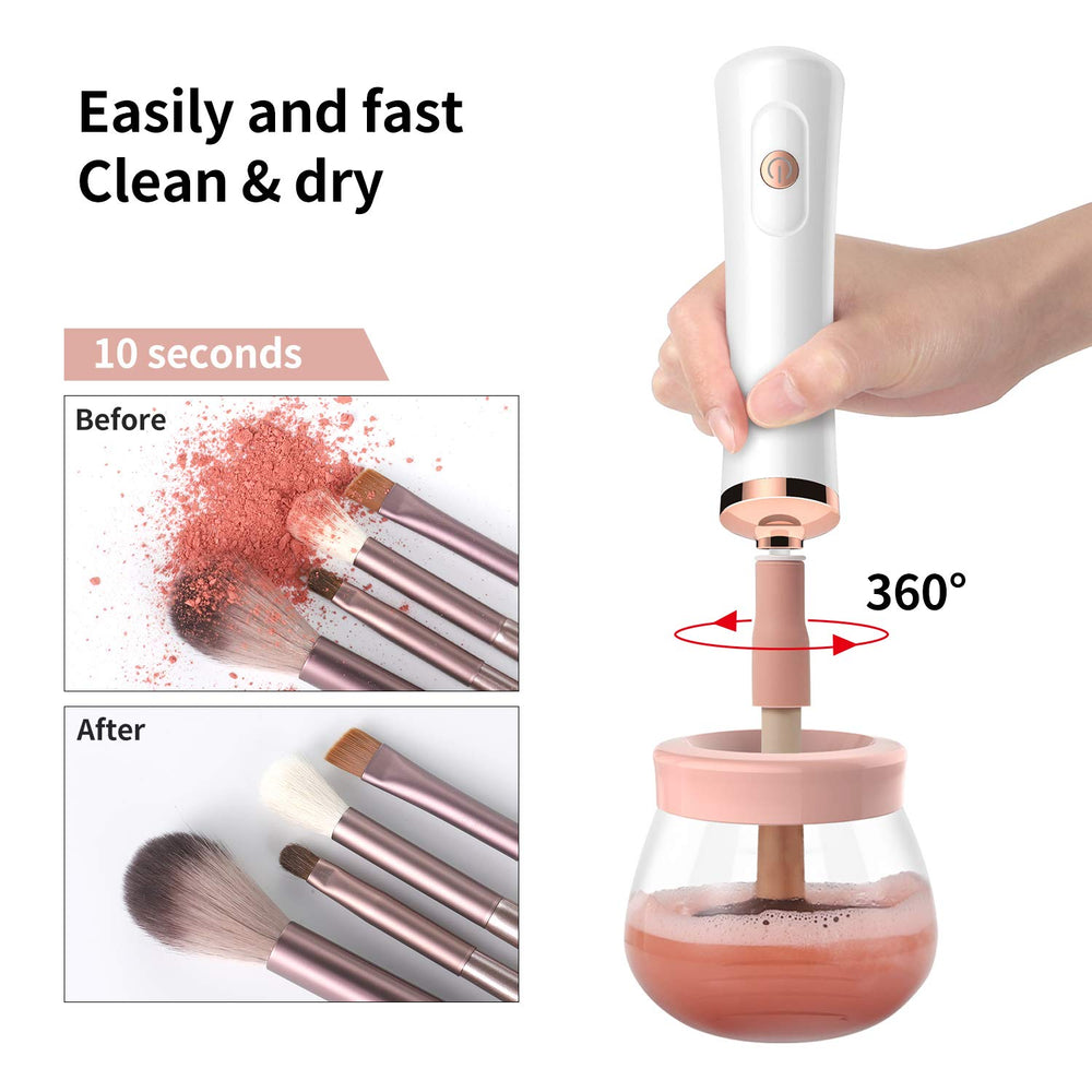 Senbowe electric makeup brush spinner ready for hands-free cleaning