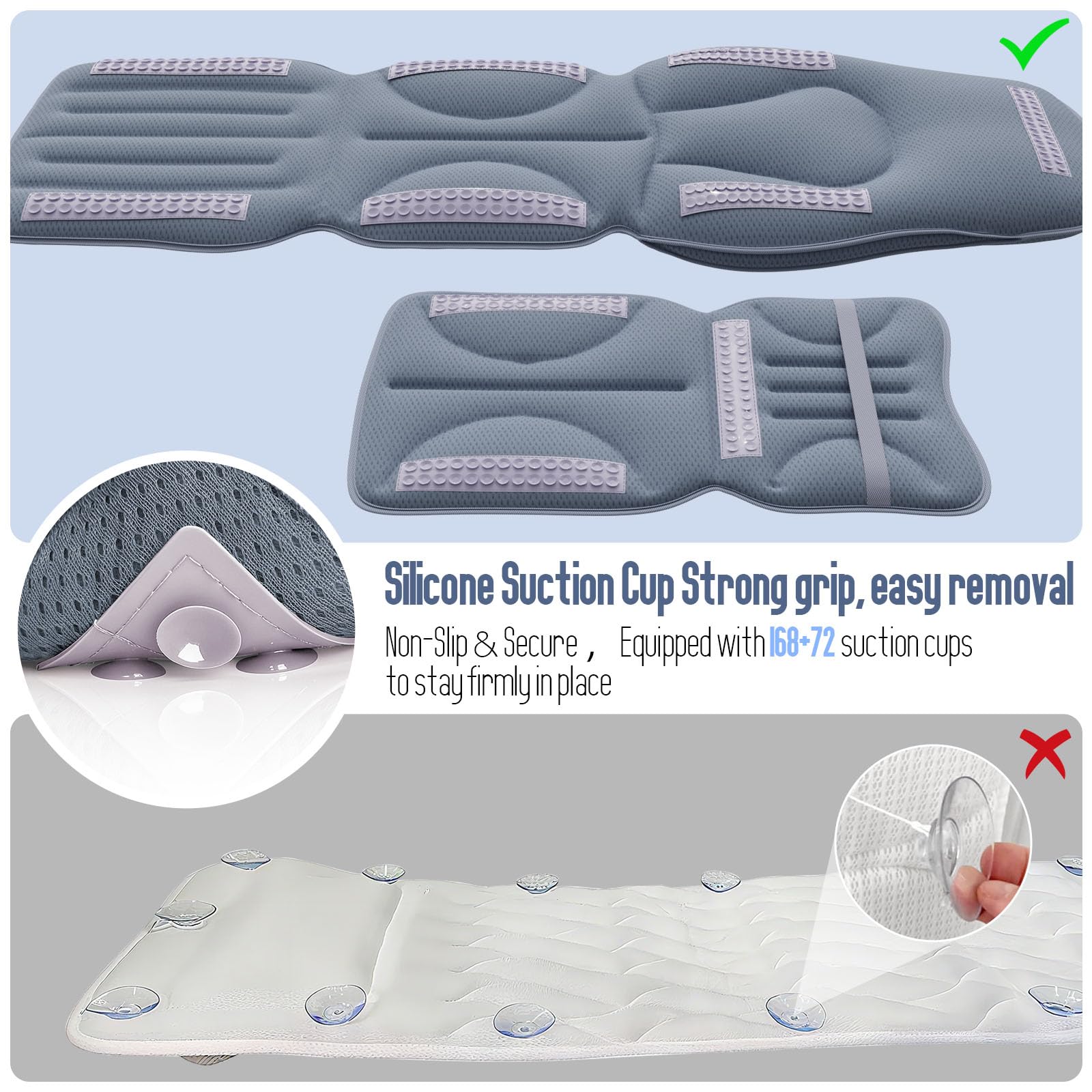 SENBOWE fits all bathtub styles with a flexible design for versatile use.